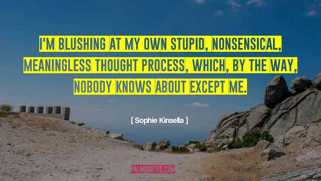 Sophie Kinsella Quotes: I'm blushing at my own