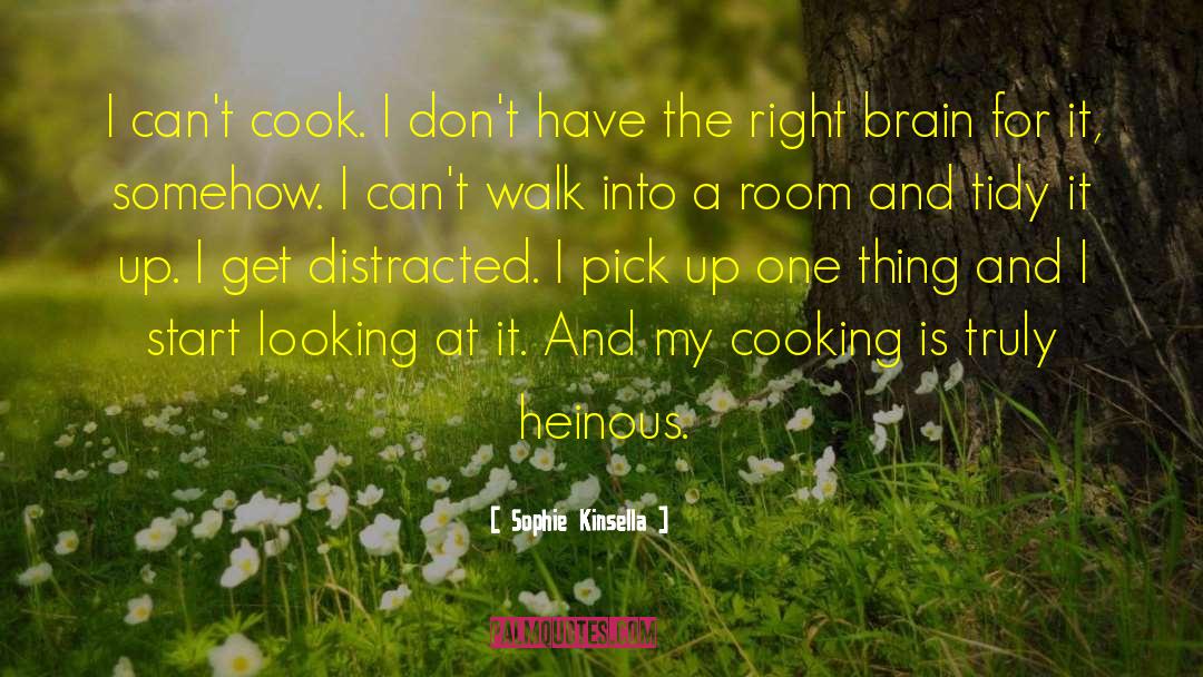 Sophie Kinsella Quotes: I can't cook. I don't