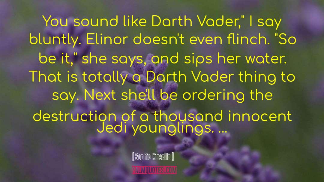 Sophie Kinsella Quotes: You sound like Darth Vader,