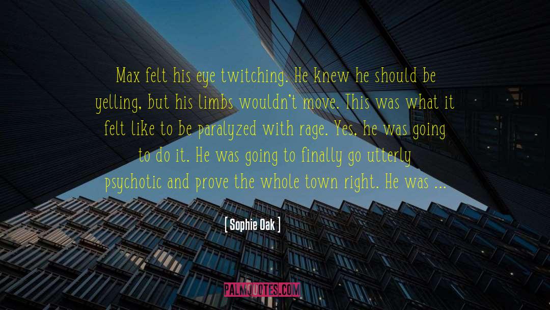 Sophie Oak Quotes: Max felt his eye twitching.