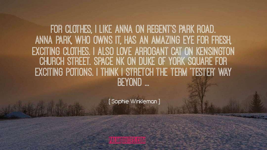 Sophie Winkleman Quotes: For clothes, I like Anna