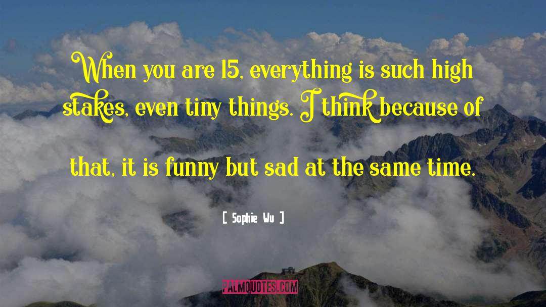 Sophie Wu Quotes: When you are 15, everything