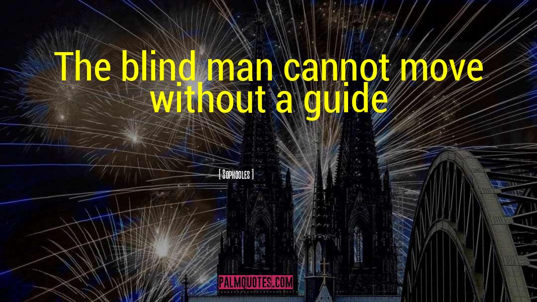 Sophocles Quotes: The blind man cannot move