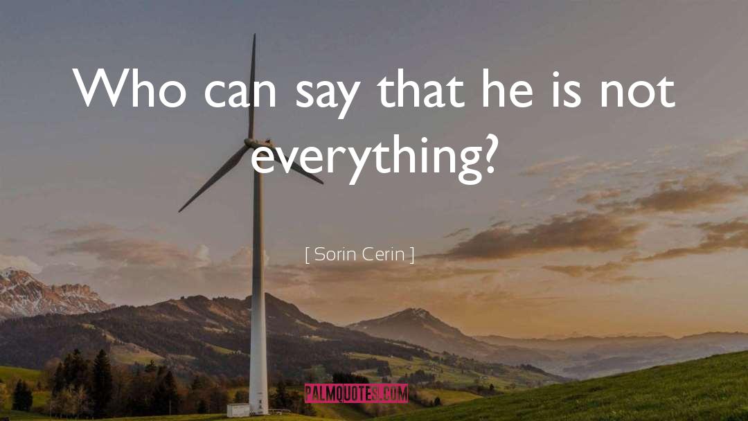 Sorin Cerin Quotes: Who can say that he