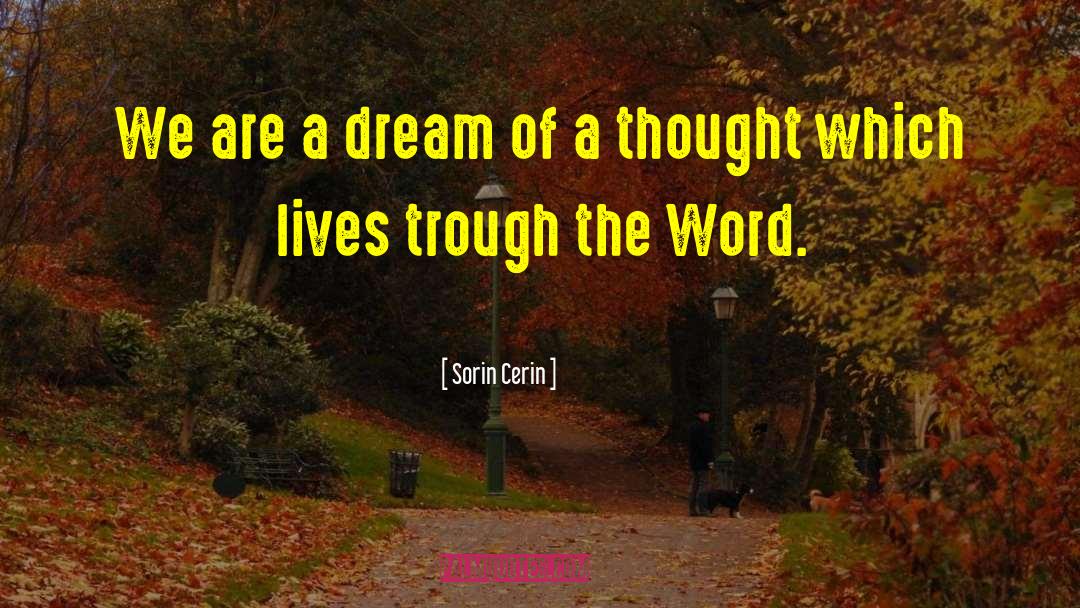 Sorin Cerin Quotes: We are a dream of