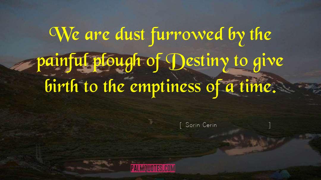 Sorin Cerin Quotes: We are dust furrowed by