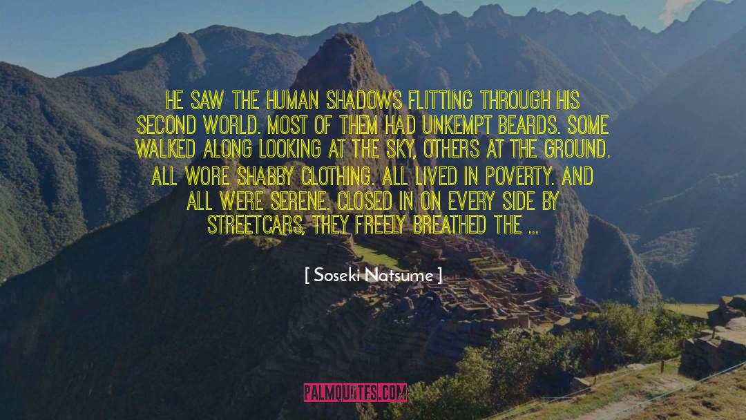 Soseki Natsume Quotes: He saw the human shadows