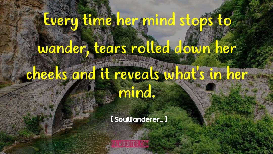 SoulWanderer_ Quotes: Every time her mind stops