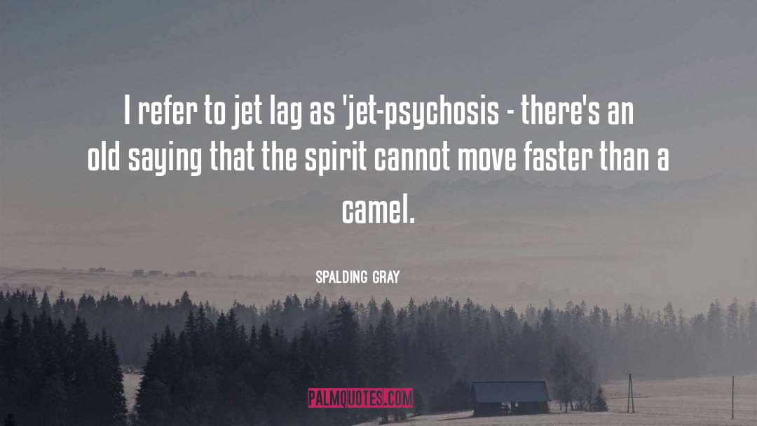 Spalding Gray Quotes: I refer to jet lag