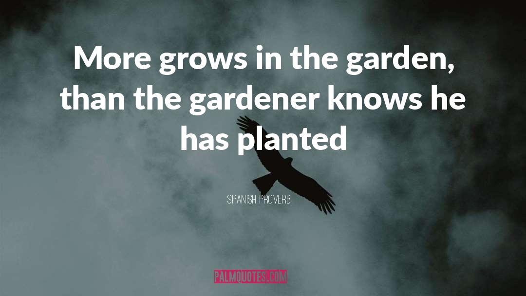 Spanish Proverb Quotes: More grows in the garden,