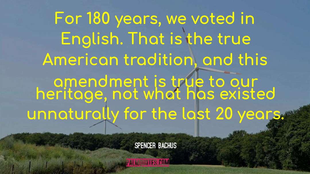 Spencer Bachus Quotes: For 180 years, we voted