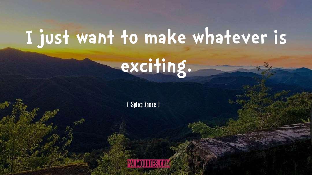 Spike Jonze Quotes: I just want to make