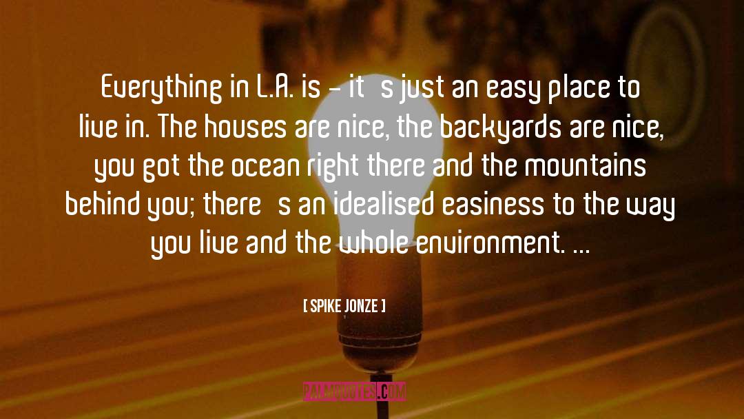 Spike Jonze Quotes: Everything in L.A. is -