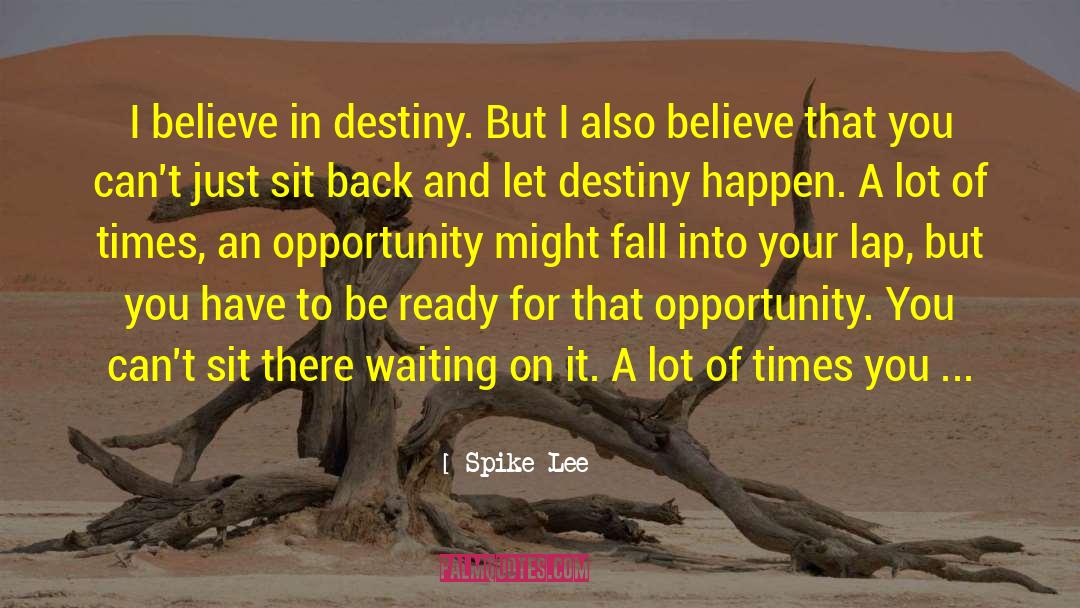 Spike Lee Quotes: I believe in destiny. But