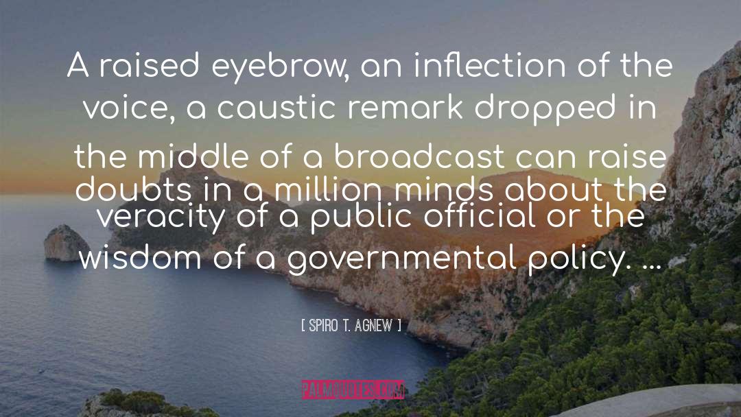 Spiro T. Agnew Quotes: A raised eyebrow, an inflection