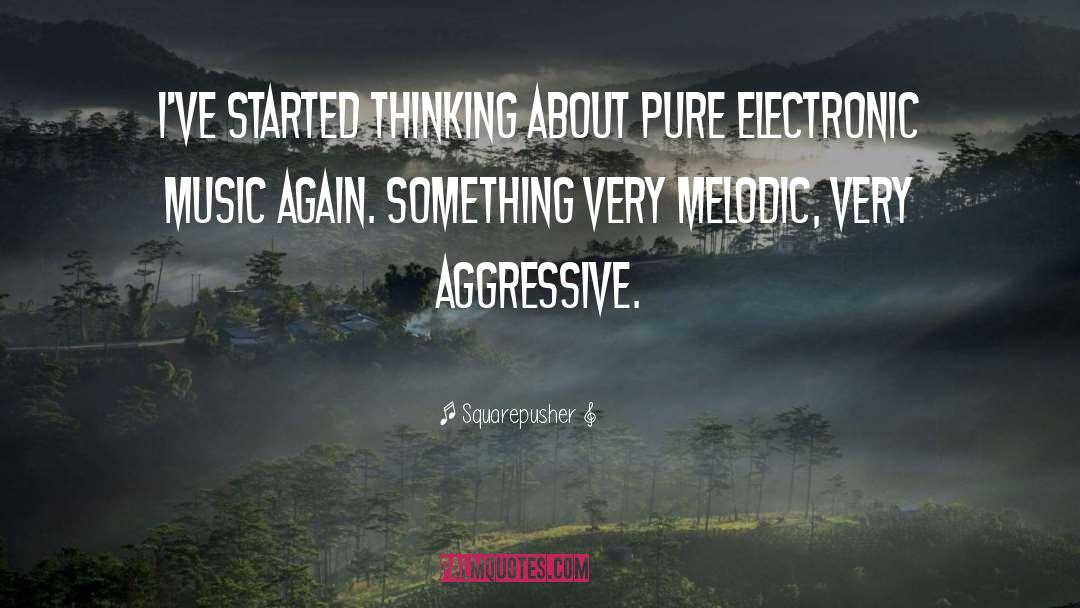 Squarepusher Quotes: I've started thinking about pure