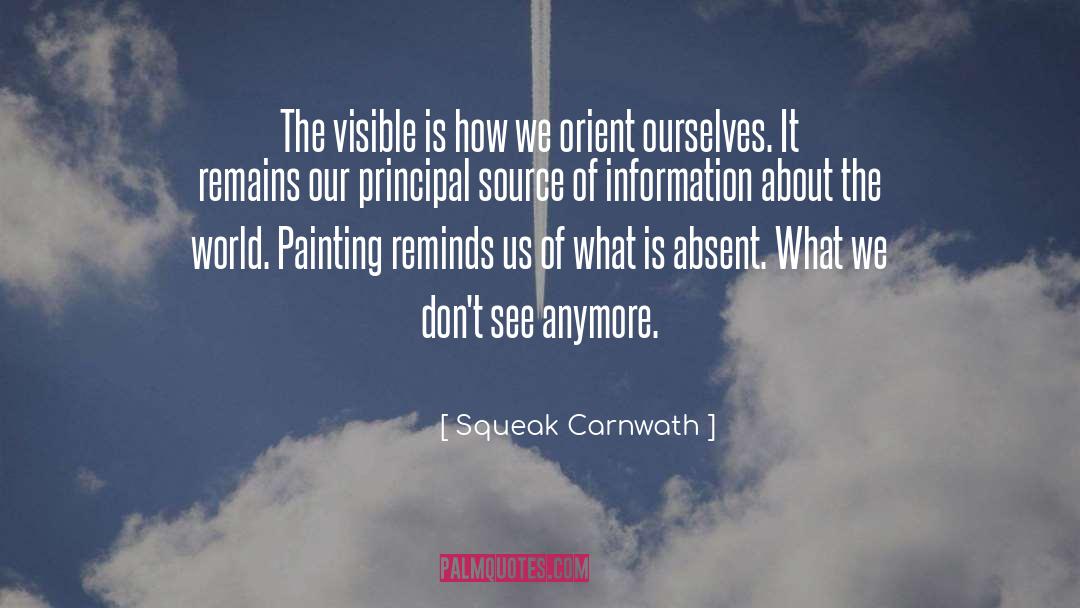 Squeak Carnwath Quotes: The visible is how we