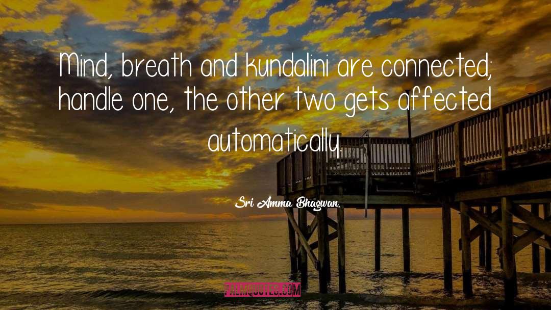 Sri Amma Bhagwan. Quotes: Mind, breath and kundalini are