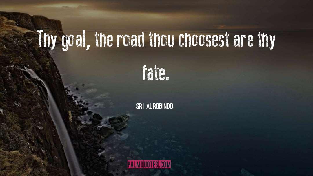 Sri Aurobindo Quotes: Thy goal, the road thou