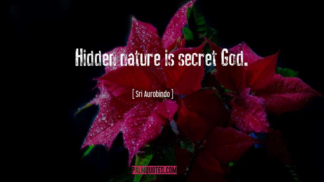 Sri Aurobindo Quotes: Hidden nature is secret God.