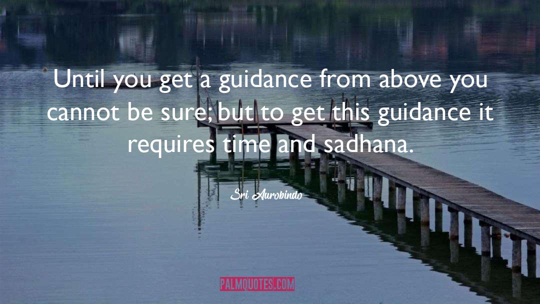 Sri Aurobindo Quotes: Until you get a guidance