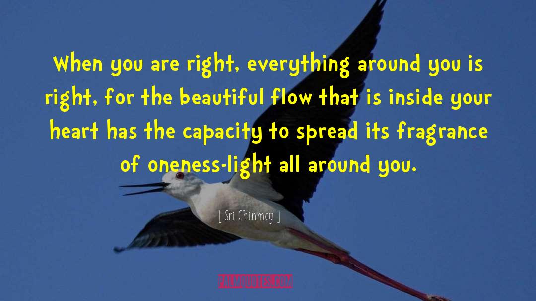 Sri Chinmoy Quotes: When you are right, everything