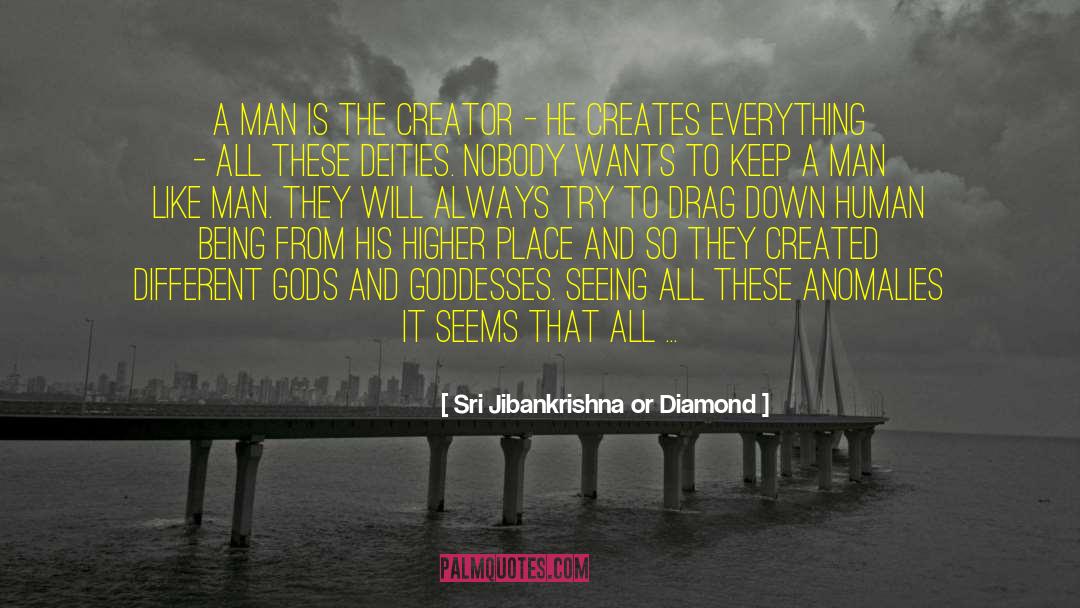 Sri Jibankrishna Or Diamond Quotes: A man is the creator