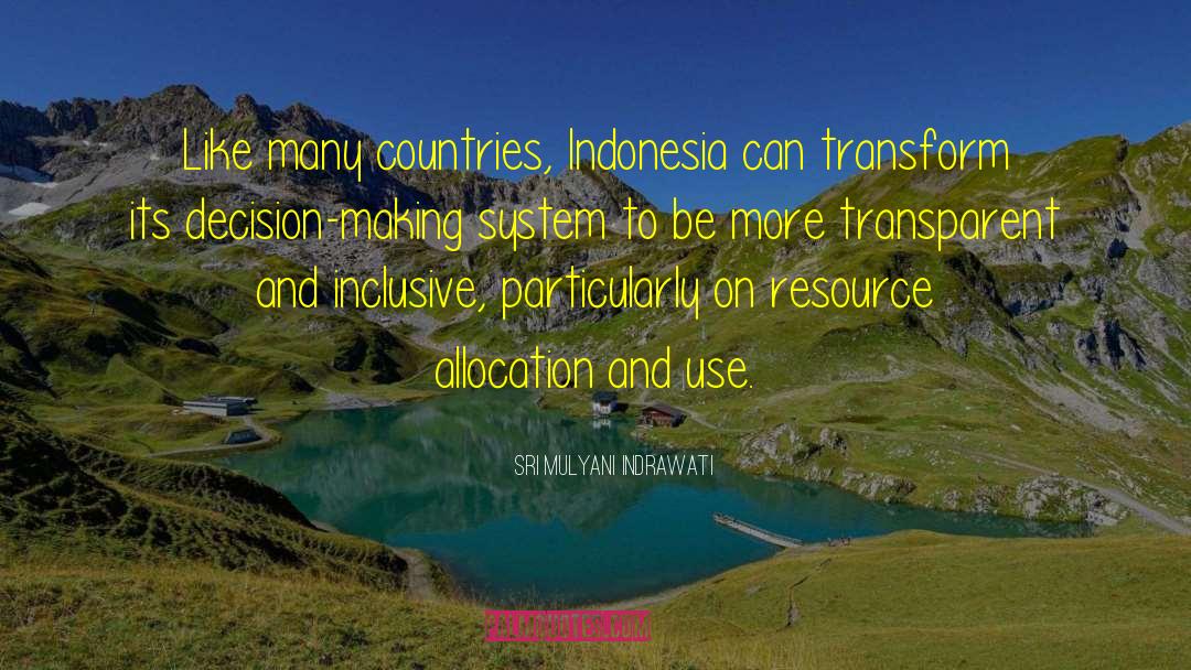 Sri Mulyani Indrawati Quotes: Like many countries, Indonesia can