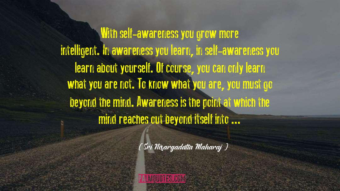 Sri Nisargadatta Maharaj Quotes: With self-awareness you grow more