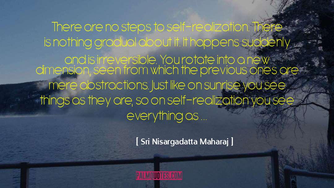 Sri Nisargadatta Maharaj Quotes: There are no steps to