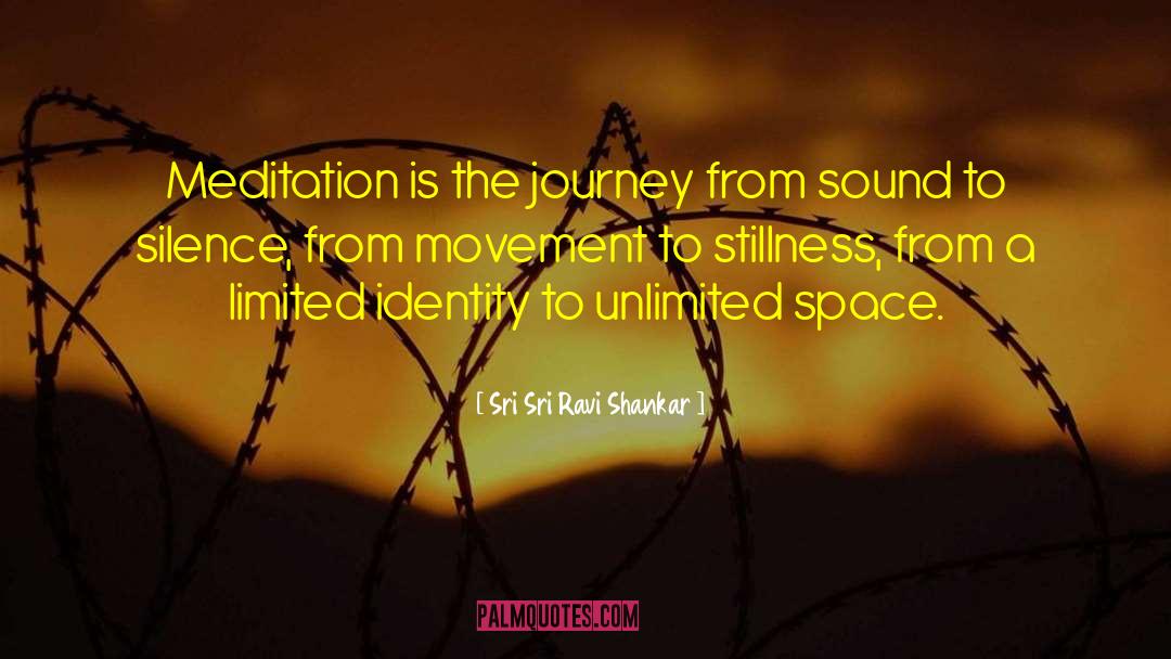Sri Sri Ravi Shankar Quotes: Meditation is the journey from
