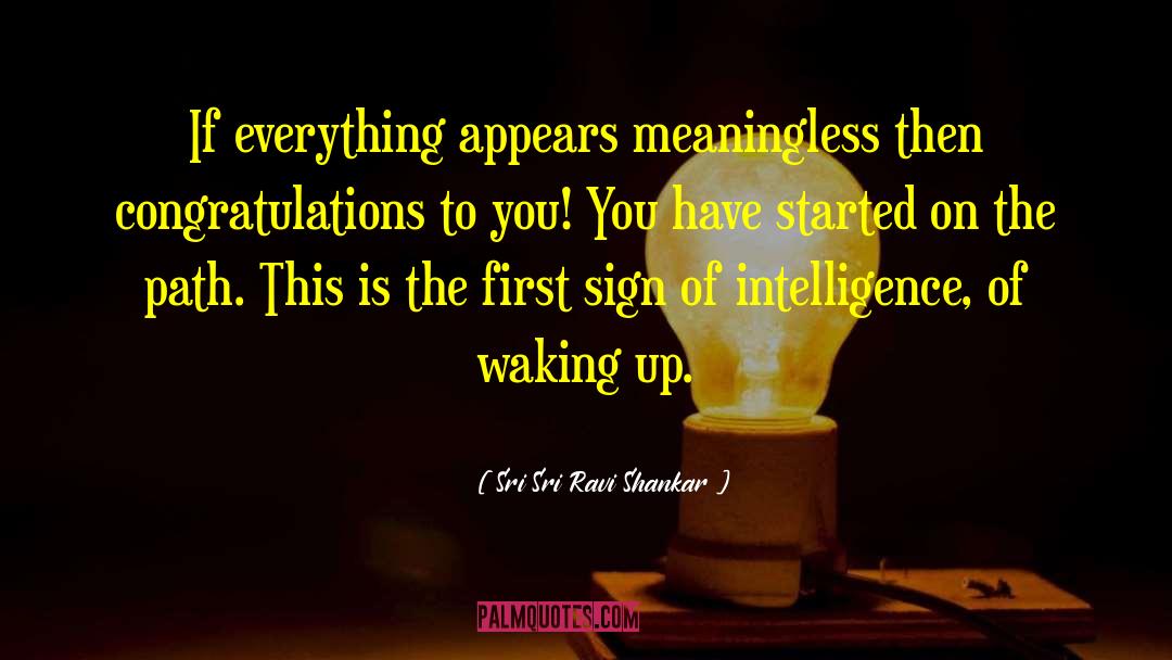 Sri Sri Ravi Shankar Quotes: If everything appears meaningless then