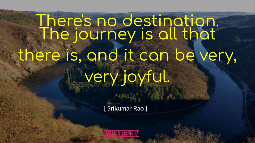 Srikumar Rao Quotes: There's no destination. The journey