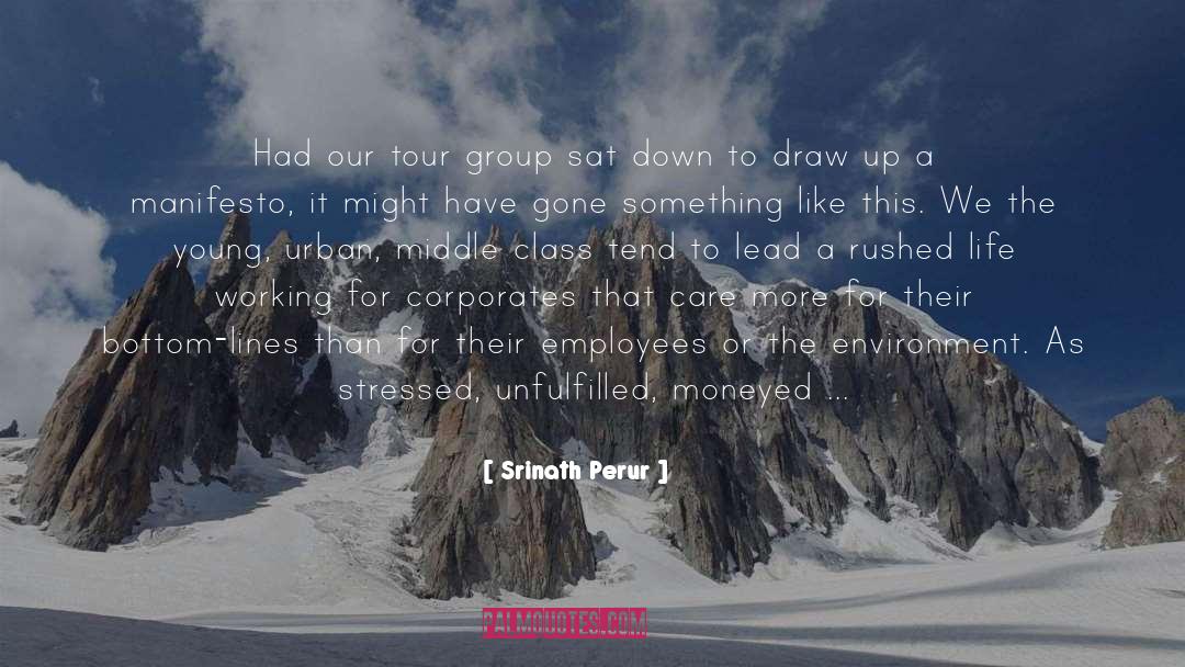 Srinath Perur Quotes: Had our tour group sat