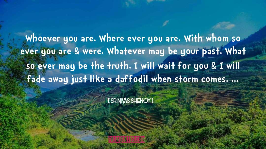Srinivas Shenoy Quotes: Whoever you are. Where ever