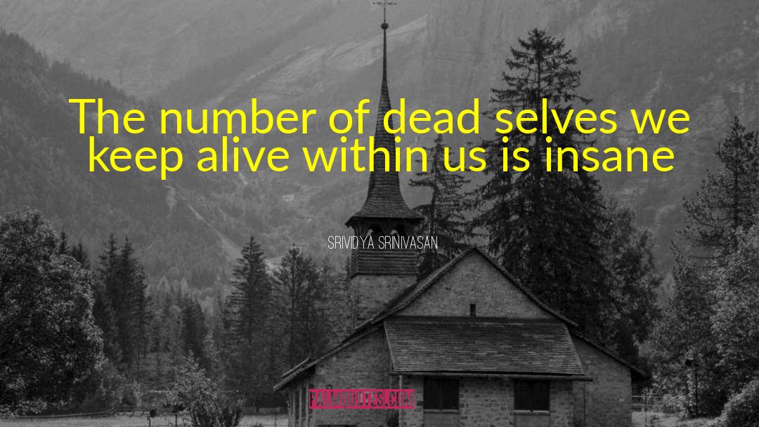 Srividya Srinivasan Quotes: The number of dead selves