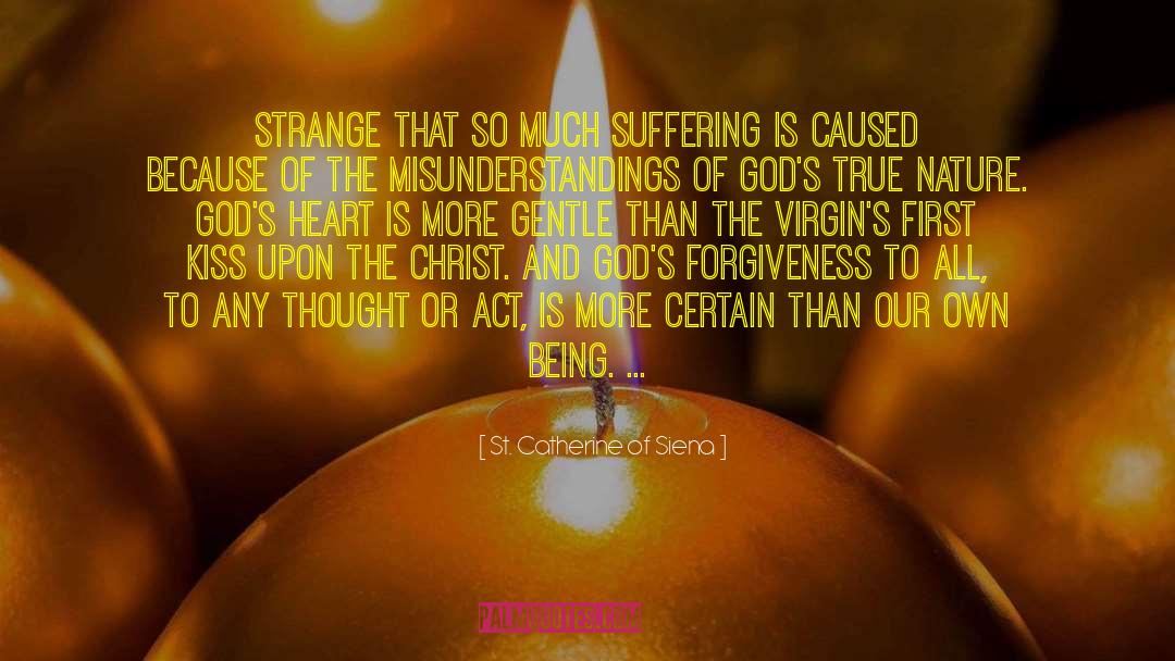 St. Catherine Of Siena Quotes: Strange that so much suffering