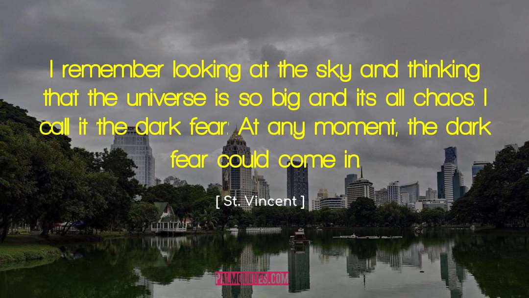 St. Vincent Quotes: I remember looking at the