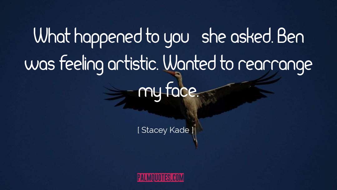 Stacey Kade Quotes: What happened to you?