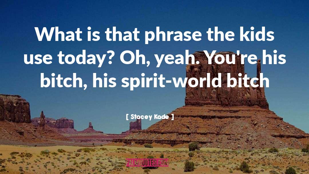 Stacey Kade Quotes: What is that phrase the