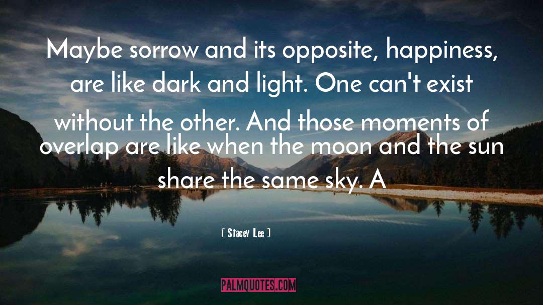 Stacey Lee Quotes: Maybe sorrow and its opposite,