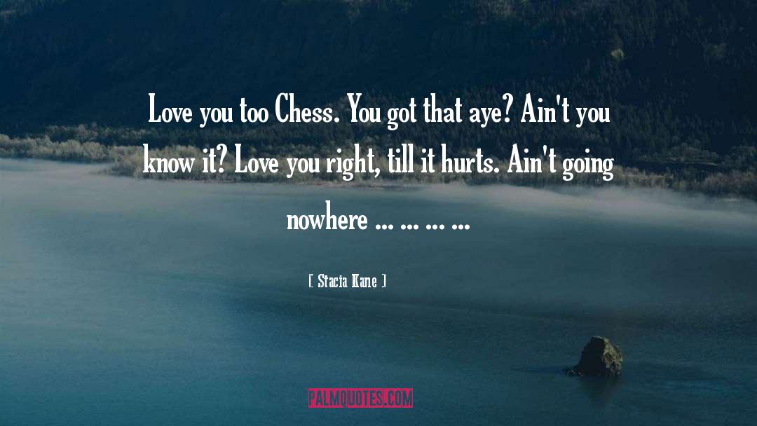 Stacia Kane Quotes: Love you too Chess. You