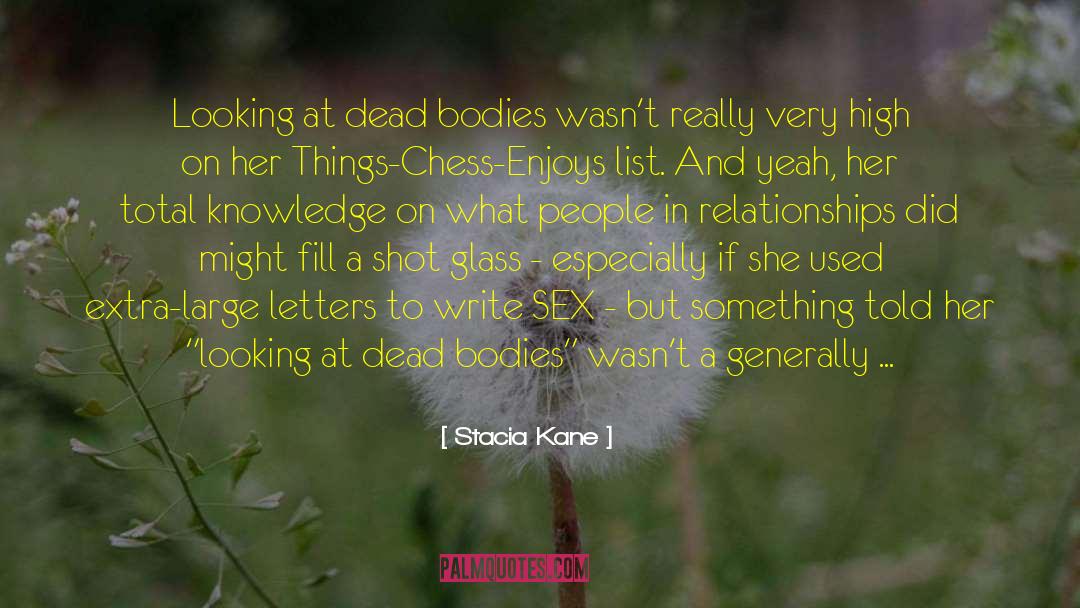 Stacia Kane Quotes: Looking at dead bodies wasn't