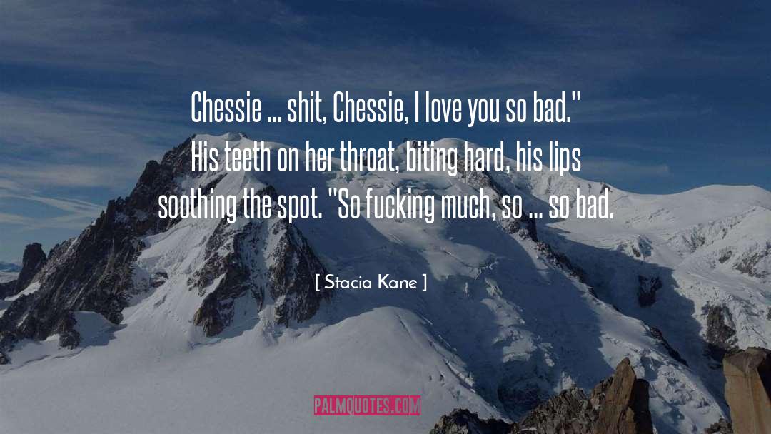 Stacia Kane Quotes: Chessie ... shit, Chessie, I