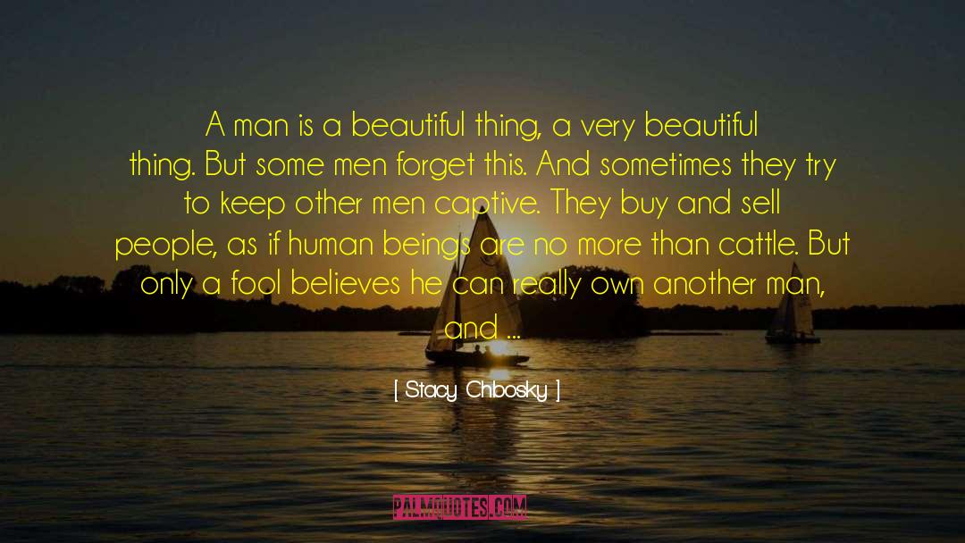 Stacy Chbosky Quotes: A man is a beautiful