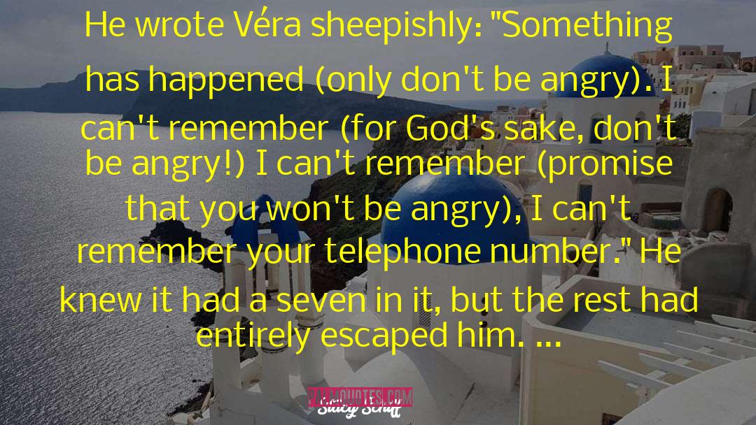 Stacy Schiff Quotes: He wrote Véra sheepishly: 
