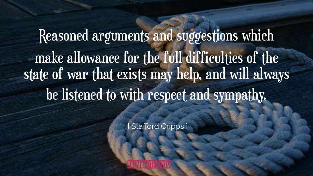 Stafford Cripps Quotes: Reasoned arguments and suggestions which
