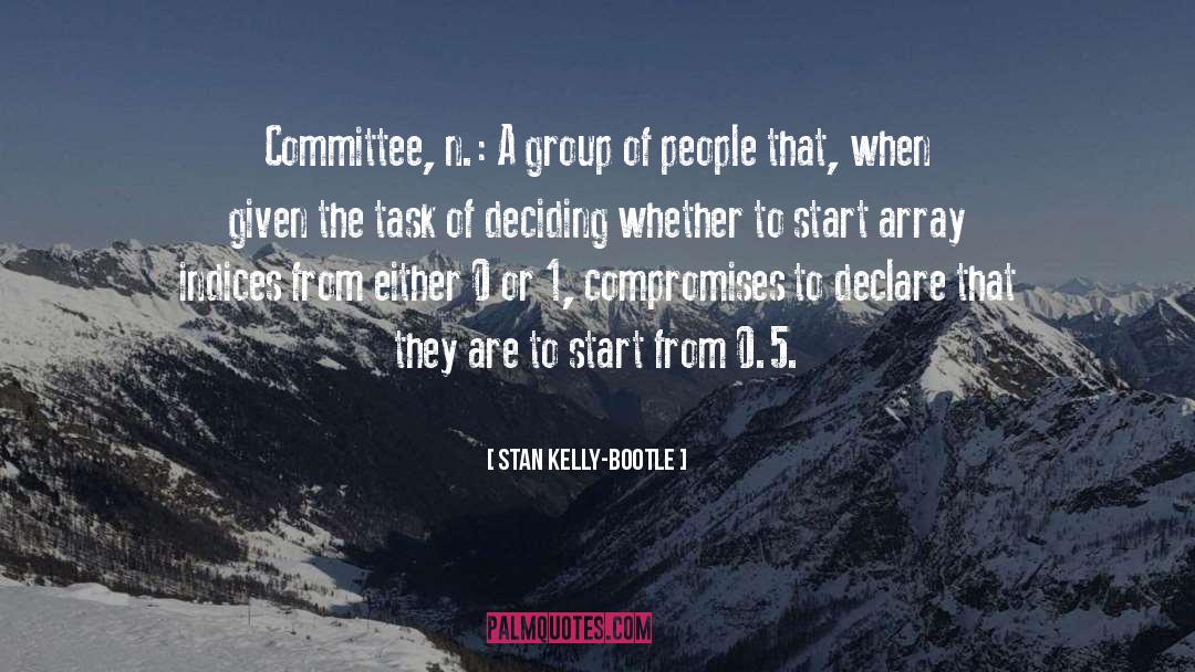 Stan Kelly-Bootle Quotes: Committee, n.: A group of