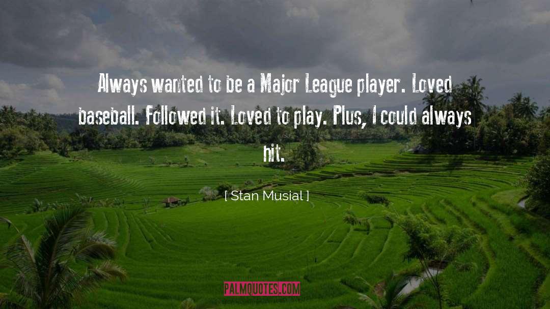Stan Musial Quotes: Always wanted to be a