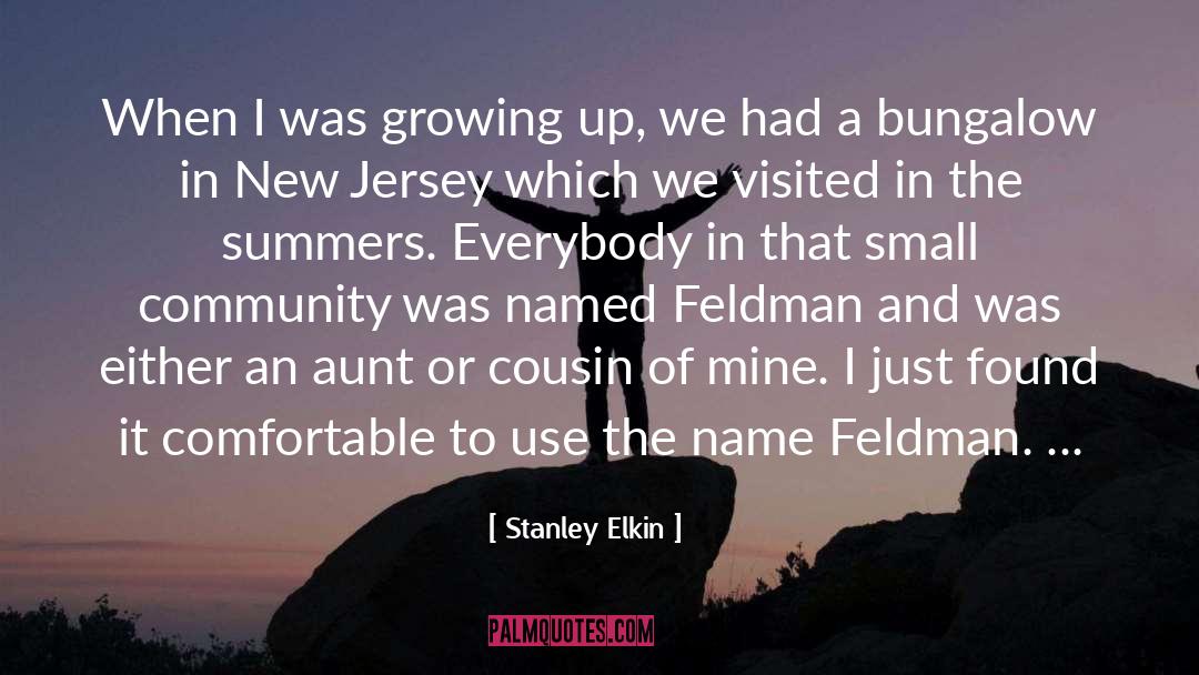 Stanley Elkin Quotes: When I was growing up,